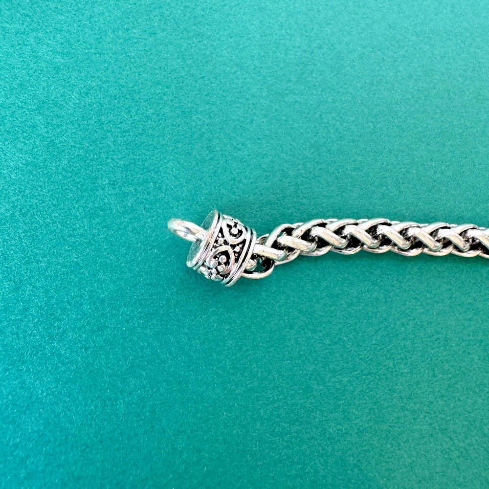 AUBURN UNIVERSITY Silver Tone Bracelet Rhinestones 7.75" Long Heart Lock Closure - Picture 4 of 7